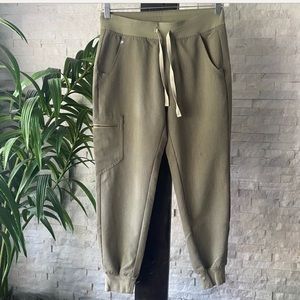 FIGS Heather Olive Zamora High Waist Joggers Technical Collection Size Small